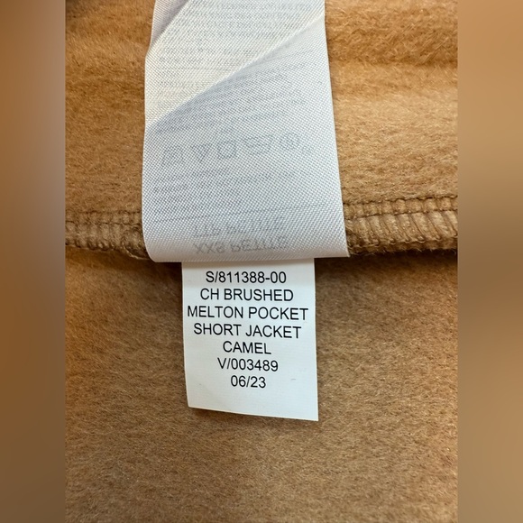 BANANA REPUBLIC Brushed Melton Pocket Short Jacket in Camel Size Petite XXS - Picture 12 of 15